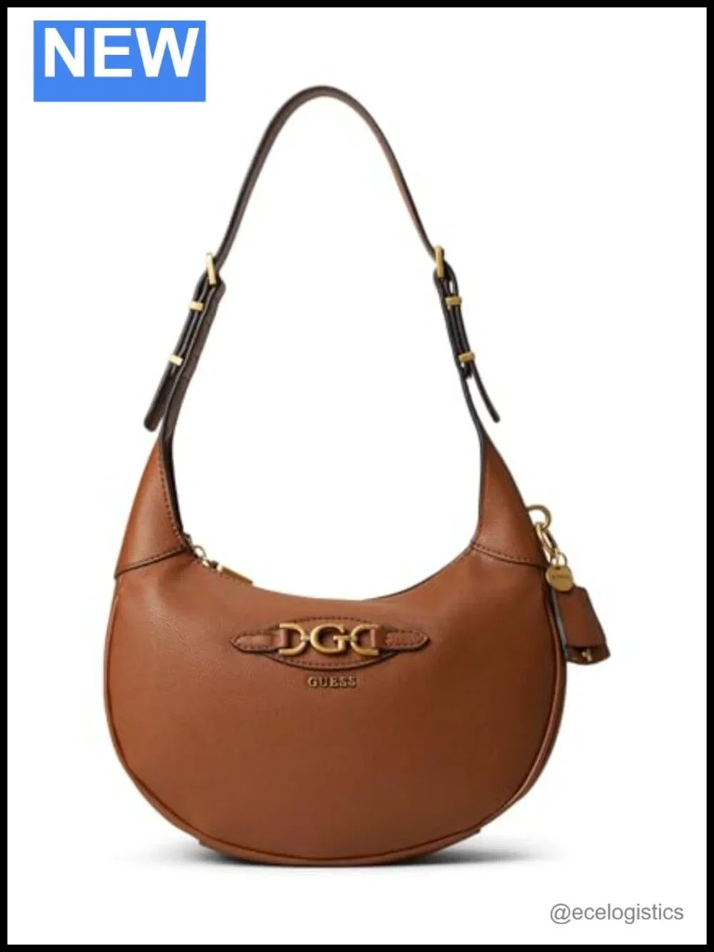 GUESS Hobo Bag with Antique Bronze Hardware and Zip Pocket